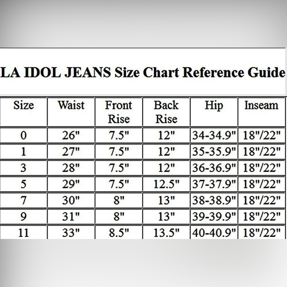 LA IDOL size 3 X 34” - Picture 5 of 7